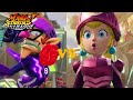 Mario Strikers: Battle League - Team Waluigi vs Team Peach - Urban Rooftop