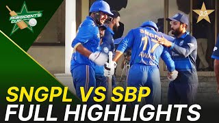 Cuplikan Pertandingan Lengkap | SNGPL vs SBP - Piala Presiden Kelas I 2025-26 | PCB | M2V1K