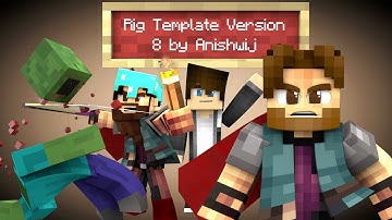 Cinema 4D - Minecraft Rig Template Version 8 (OLD) (Presentation)