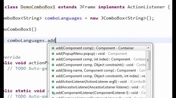 Java JComboBox - Example 1