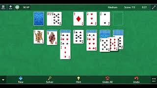 Microsoft Solitaire, Medium, Butterfly Ending, June 11, 2026