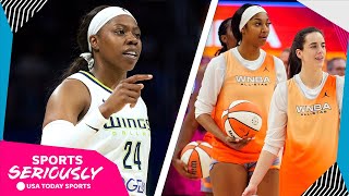 Celebrity 'It's just funny': Arike Ogunbowale on perceived feud between Caitlin Clark and Angel Reese Profile