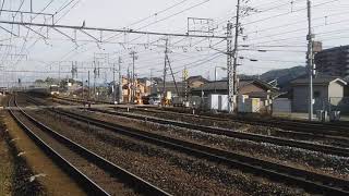 JR西日本　新快速　踏切　カンカン　Railroad crossing sound　JR京都線　山崎　サントリーカーブ　複複線 223系　2021/1/11