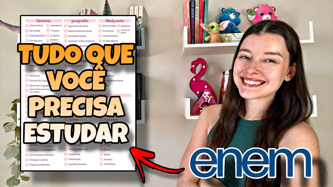 🔥O QUE VOCÊ PRECISA ESTUDAR PARA O ENEM 2026 l Lista Completa das Matérias que Mais Caem no Enem!!!