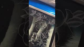 How to shade while etching glass #glassetching #etchedglass #engraving #glassengraving