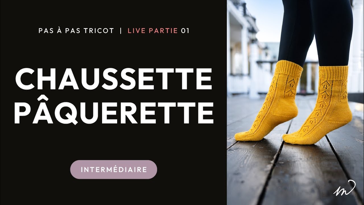 2 mai 25 : Live 1 du pas à pas Chaussette Pâquerette