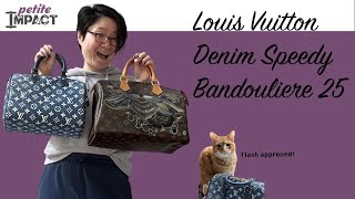 Louis Vuitton Speedy Bandouliere 25 Denim Jacquard Navy Blue