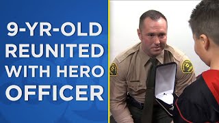 9-year-old boy reunited with Fresno County deputy who saved his life