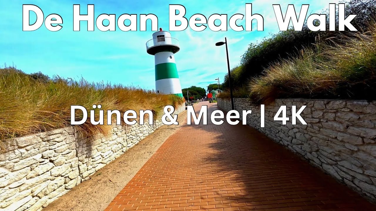 Nature Walk De Haan Beach | Dunes & Sea Walking Tour 🌊🚶 4K🇧🇪