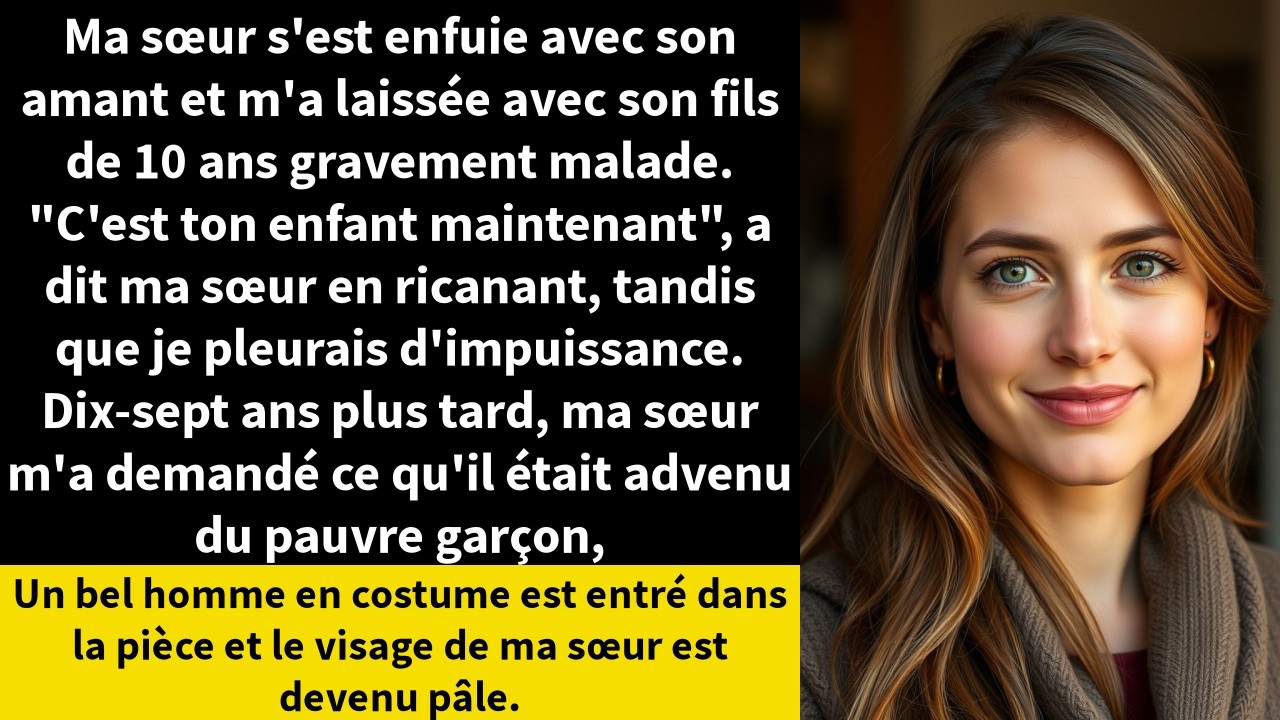 Ma sœur s'est enfuie avec son amant et m'a laissée avec son fils de 10 ans gravement malade.
