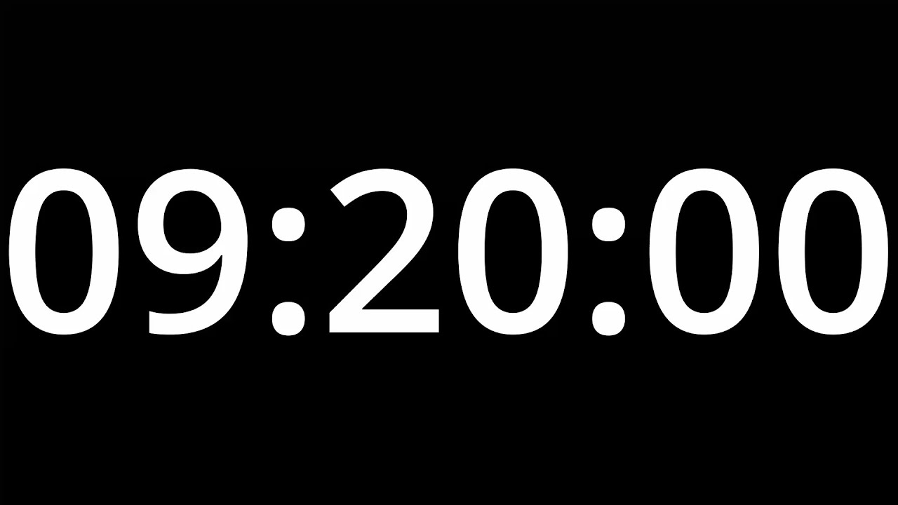 9 HOUR 20 MINUTE TIMER - No Sound - Full HD 1080p - COUNTDOWN 560 ...