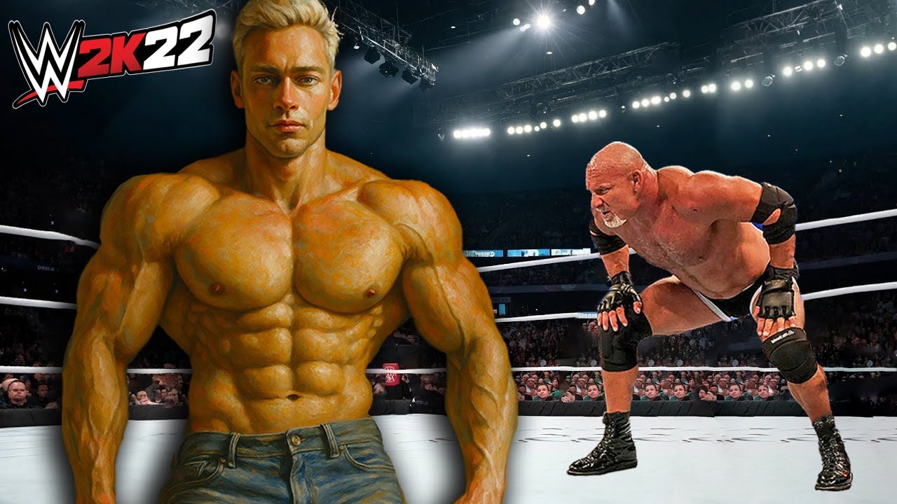 Голдберг против Рафаэля с огромным бицепсом (WWE 2K22)