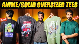 12 Anime/Oversized Tshirts From rs299 For Men 2024! 🔥 Anime oversized haul | Lakshay Thakur