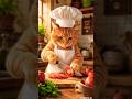 Funny Cat Cooking in the Kitchen! 😂🐱 #4kanimation #babystory