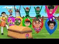 Squid Game vs Scary Teacher 3D Trying win play game jump right ball Miss T vs 5 Neighbor