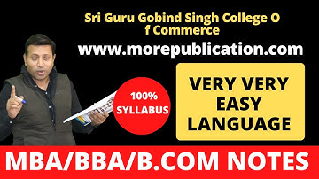 MBA BOOKS/NOTES SGGSCC|Sri Guru Gobind Singh College Of Commerce|EASY LANGUAGE|BBA NOTES/BOOKS