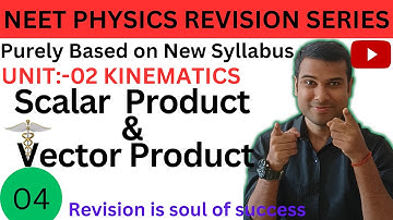 Unit02:-Kinematics |Neet Physics Concept&Formula Revision |Vector for Neet |Scalar&Vector product