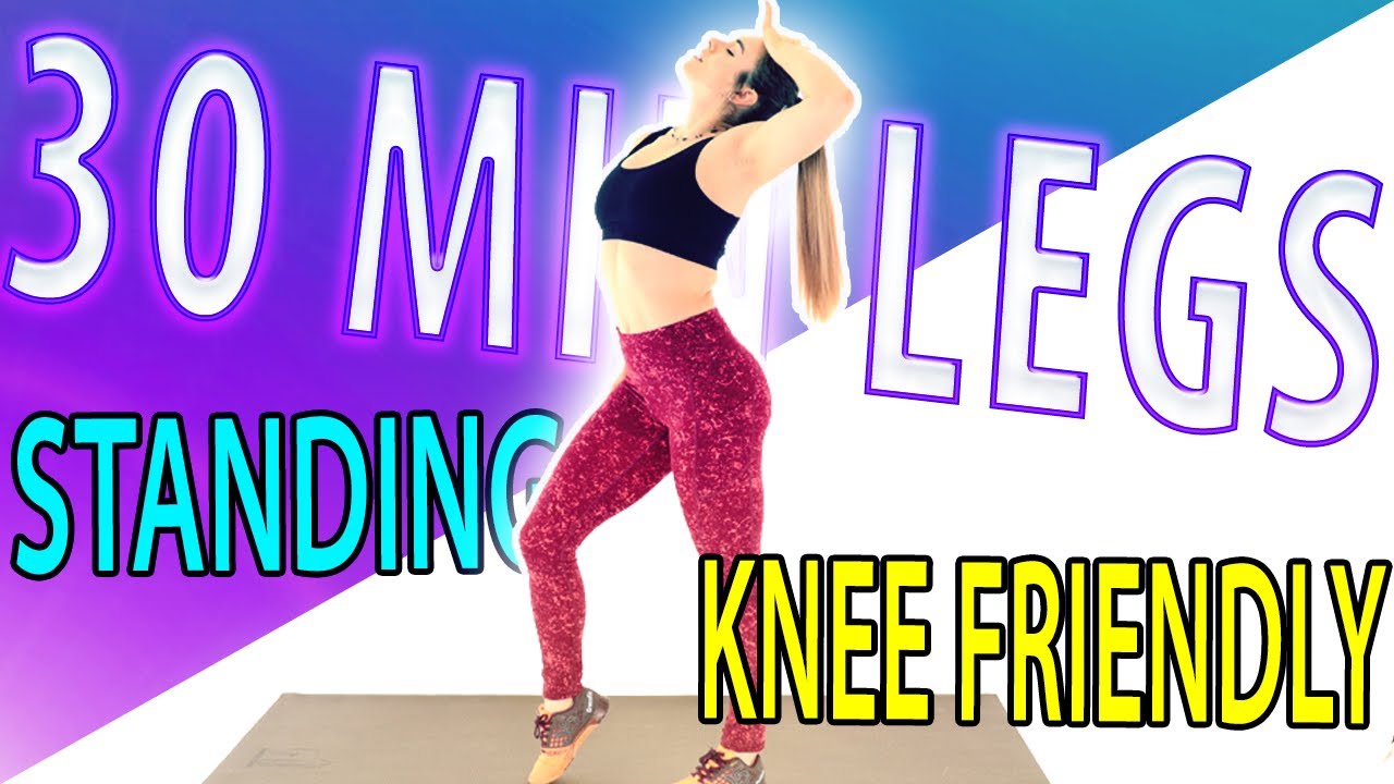Standing KNEE FRIENDLY LEG WORKOUT (No Repeats)🔥 30 MIN No Equipment ...