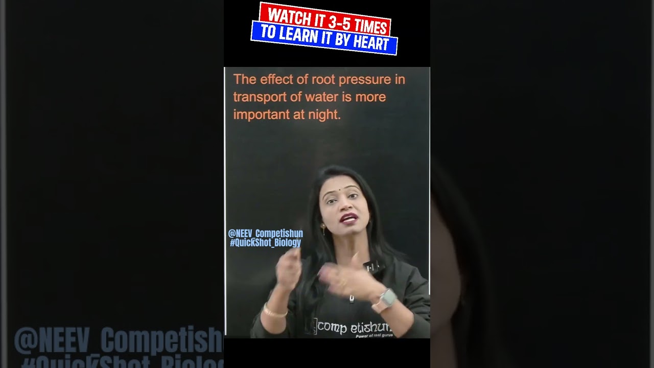 The Effects Of Root Pressure In Transport Of Water | QuickShot Biology | 