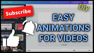 How to Make Easy Animations in Canva! (Subscribe Button etc. for YouTube and Other Social Media)