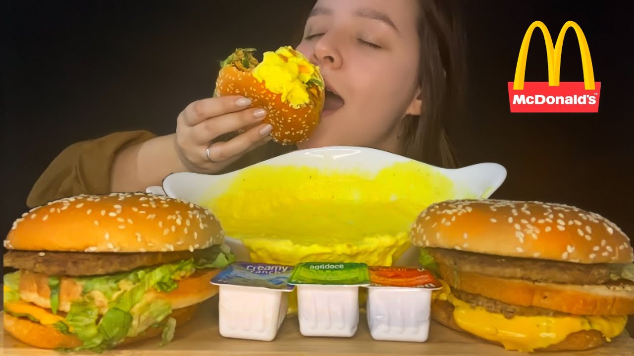 ASMR BIG MAC COM MOLHO DE QUEIJO!!  MCDONALD’S MUKBANG BRASIL | CAMILE ASMR