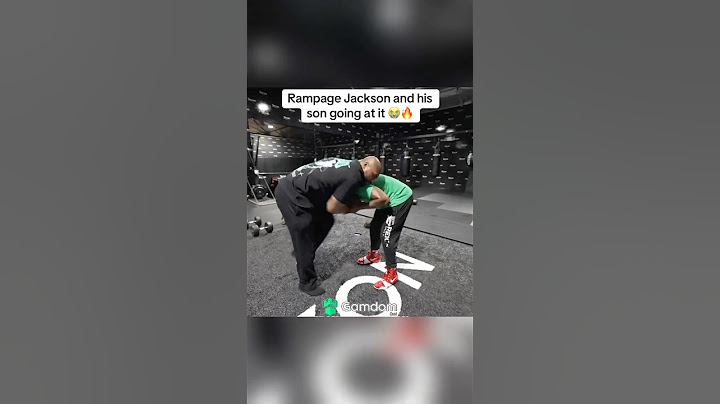 Rampage Jackson and his son going at it