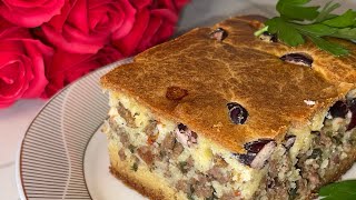 #ОООчень вкусный заливной пирог с фаршем #😋😋#много начинки#мало теста#