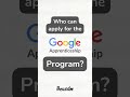 Who can apply for the Google Apprenticeship program? || thewodm