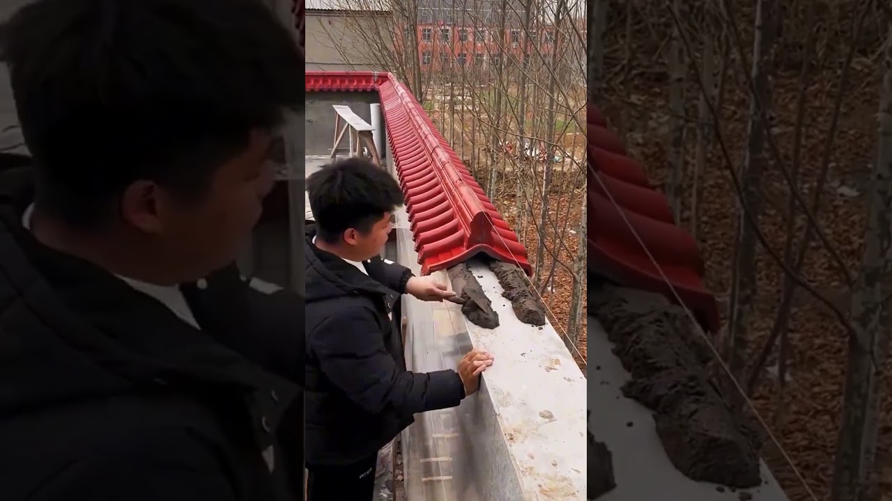 the process of installing the fence protector tile 