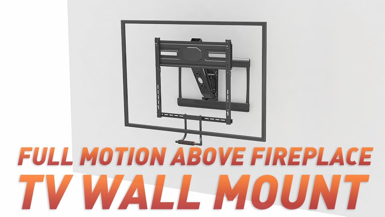 Full Motion Above Fireplace Pull Down TV Wall Mount For 43" 70" TVs PrimeCables®
