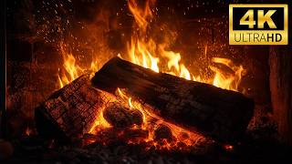 🔥 Fireplace 4K UHD! Fireplace with Crackling Fire Sounds. Fireplace Ambience
