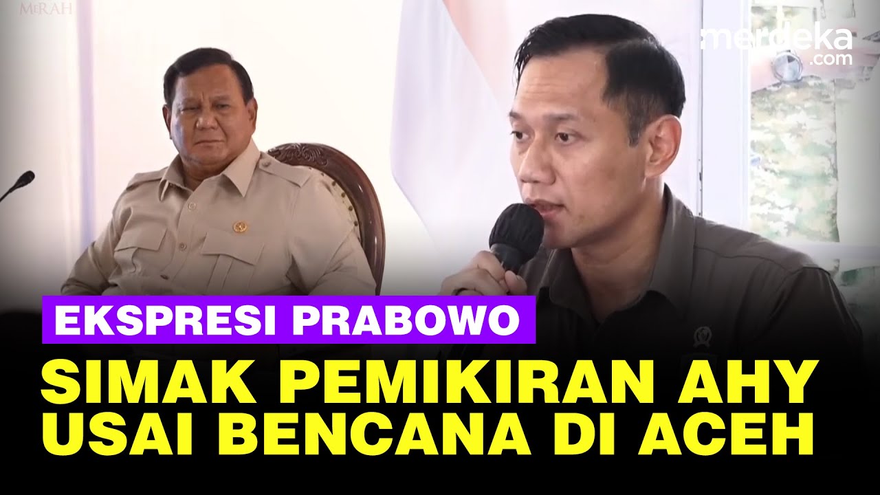 Ekspresi Prabowo Dengar Pemikiran AHY Soal Pemulihan Pasca Bencana di Aceh