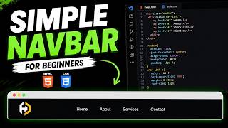Simple Navbar in HTML & CSS | Easy Beginner Project