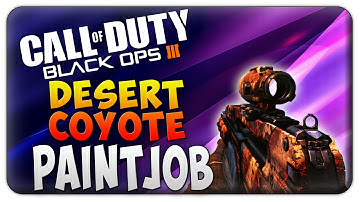 Black Ops 3 Custom Camo Tutorial - BO2 Desert Coyote Camo - COD BO3 Paint Shop Tutorial