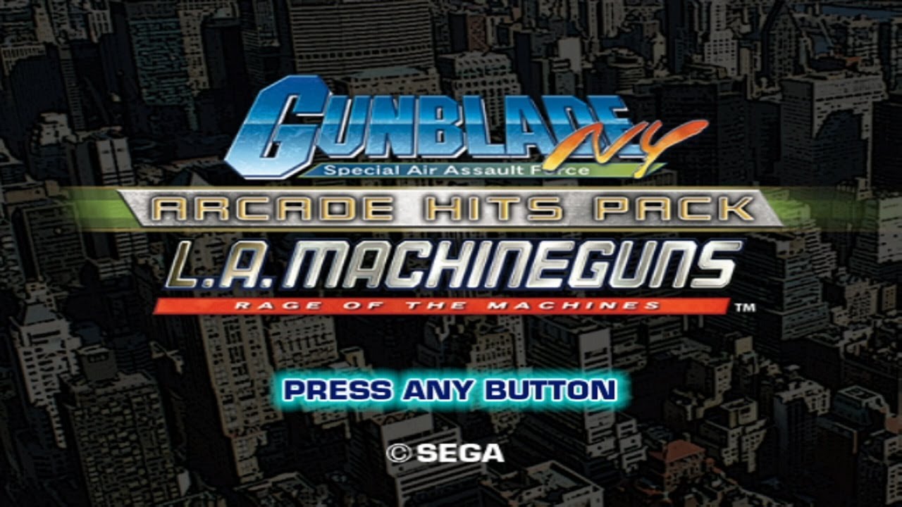 [Wii 🎶] GunBlade NY & L.A.Machineguns Arcade Hits Pack Title (건블레이드 NY