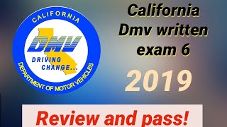 California DMV written test 6 - DIRECT answers 2019
