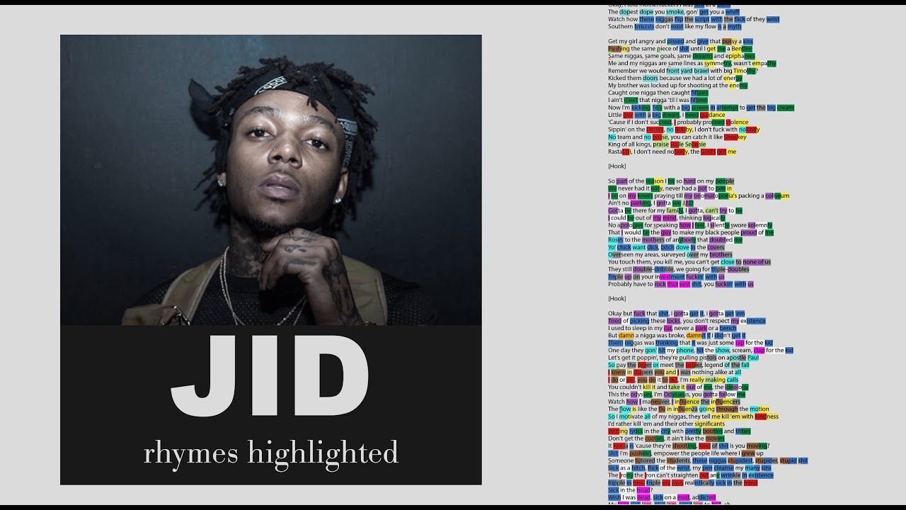 JID LAUDER Lyrics, Rhymes Highlighted (009) YouTube