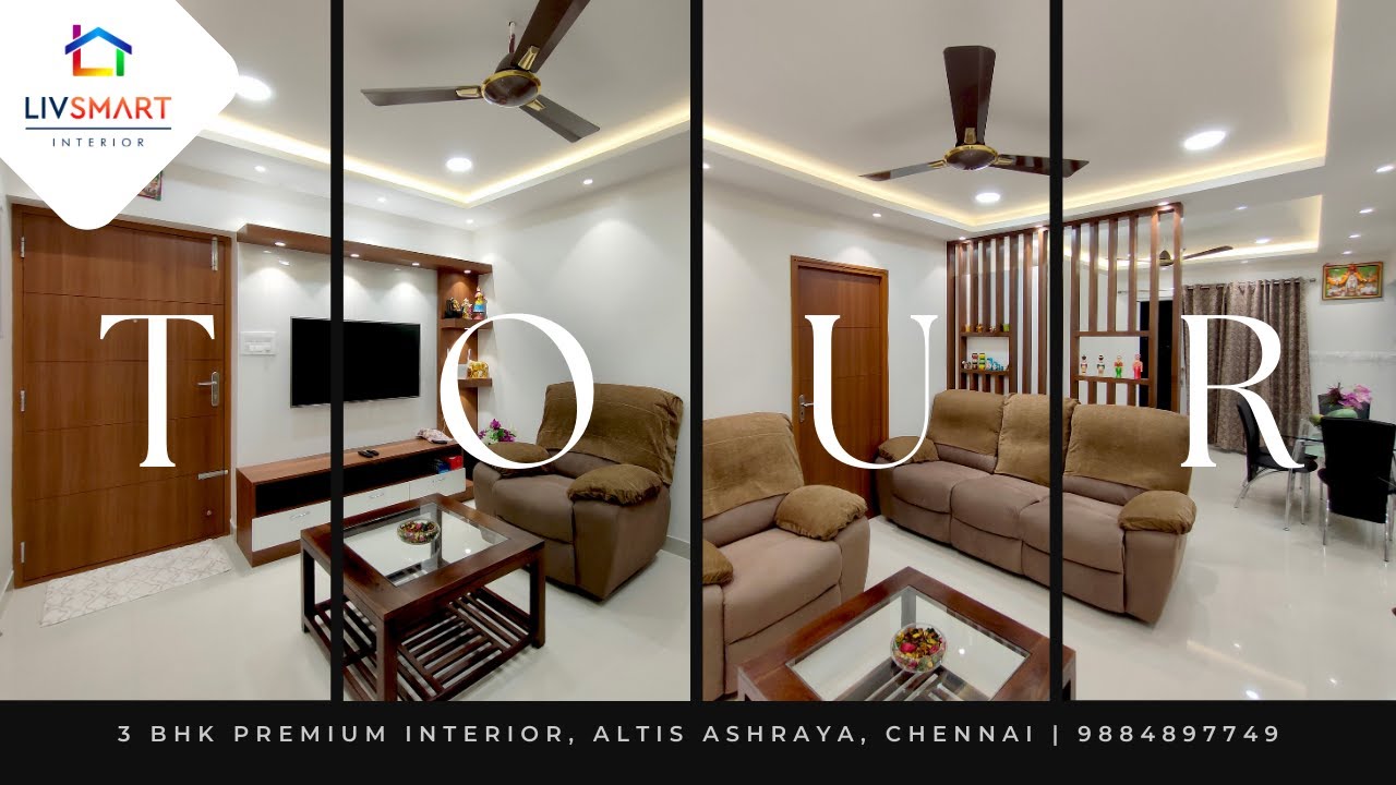 3BHK Luxury Home Interiors | Altis Ashraya | Chennai | Livsmart Interior