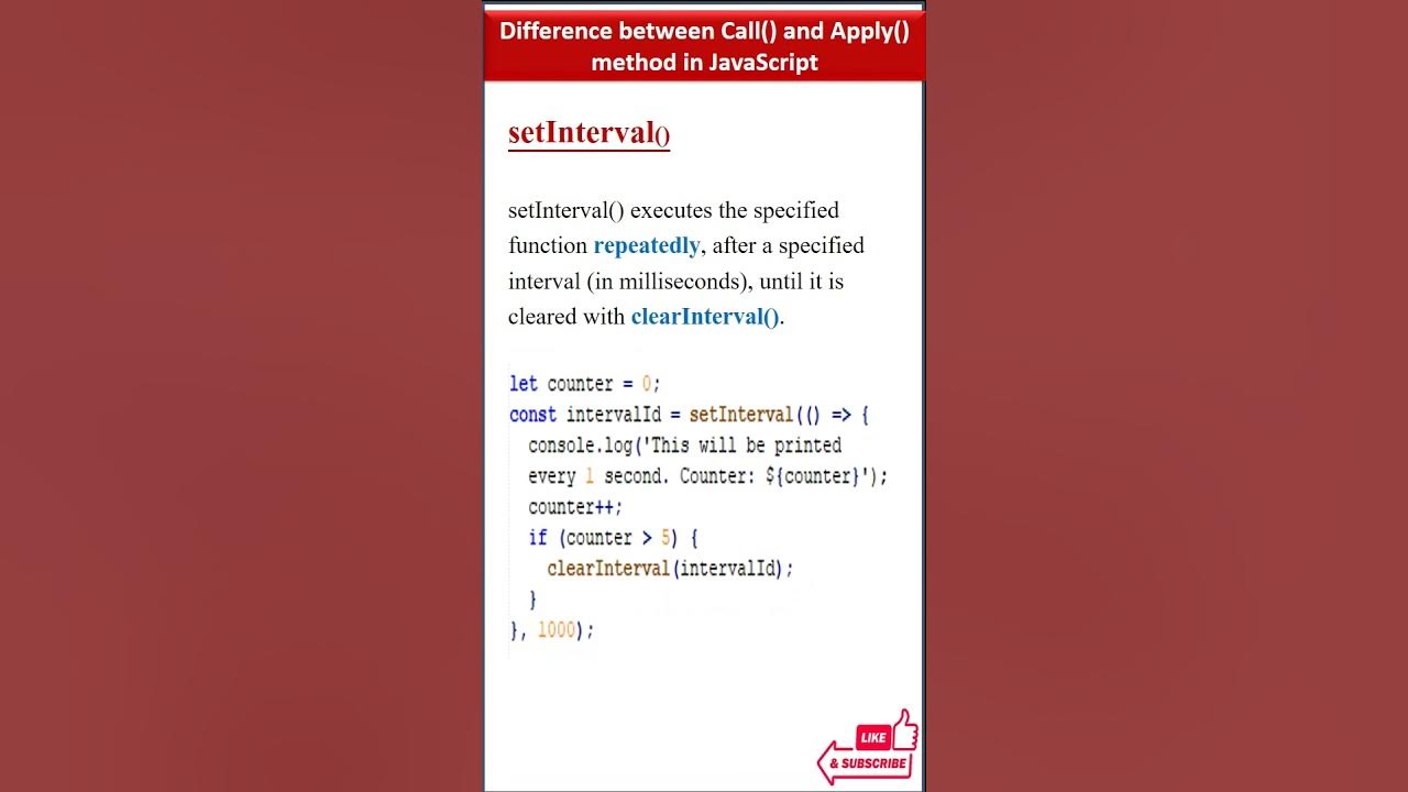 Difference between settimeout and setinterval method in javascript