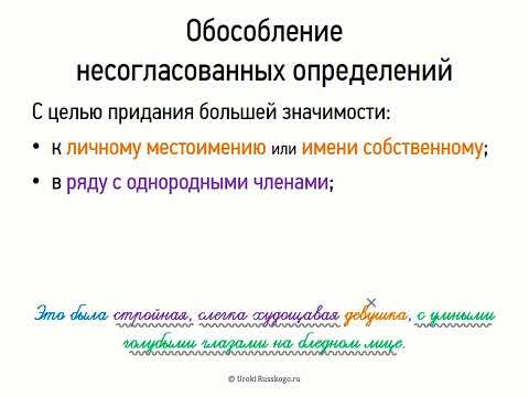 Обособление несогласованных определений (8 класс, видеоурок-презентация)