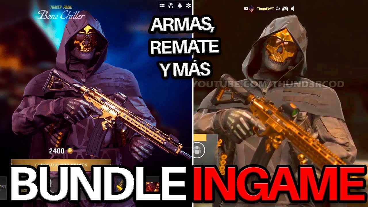 [BUNDLE INGAME] BONE CHILLER GHOST PARCA MÁSCARA DORADA ARMAS