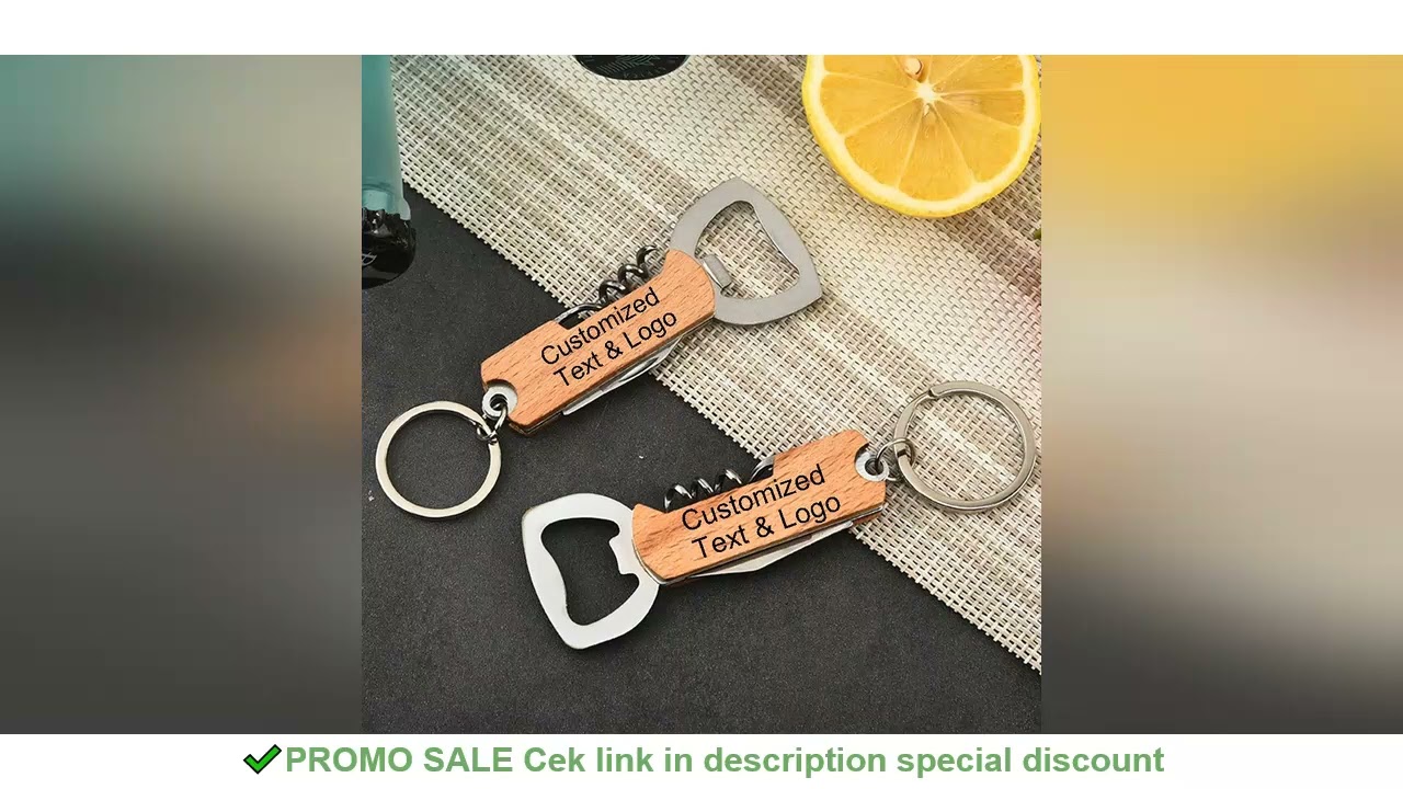 10/30/50pcs Beer Bottle Opener Keyring Personalized Multifunction Corkscrew Keychain Customized Part
