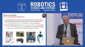 RSS 2019, Keynote 1 by Alessandro De Luca: Control of soft joint robots for safe physical HRI