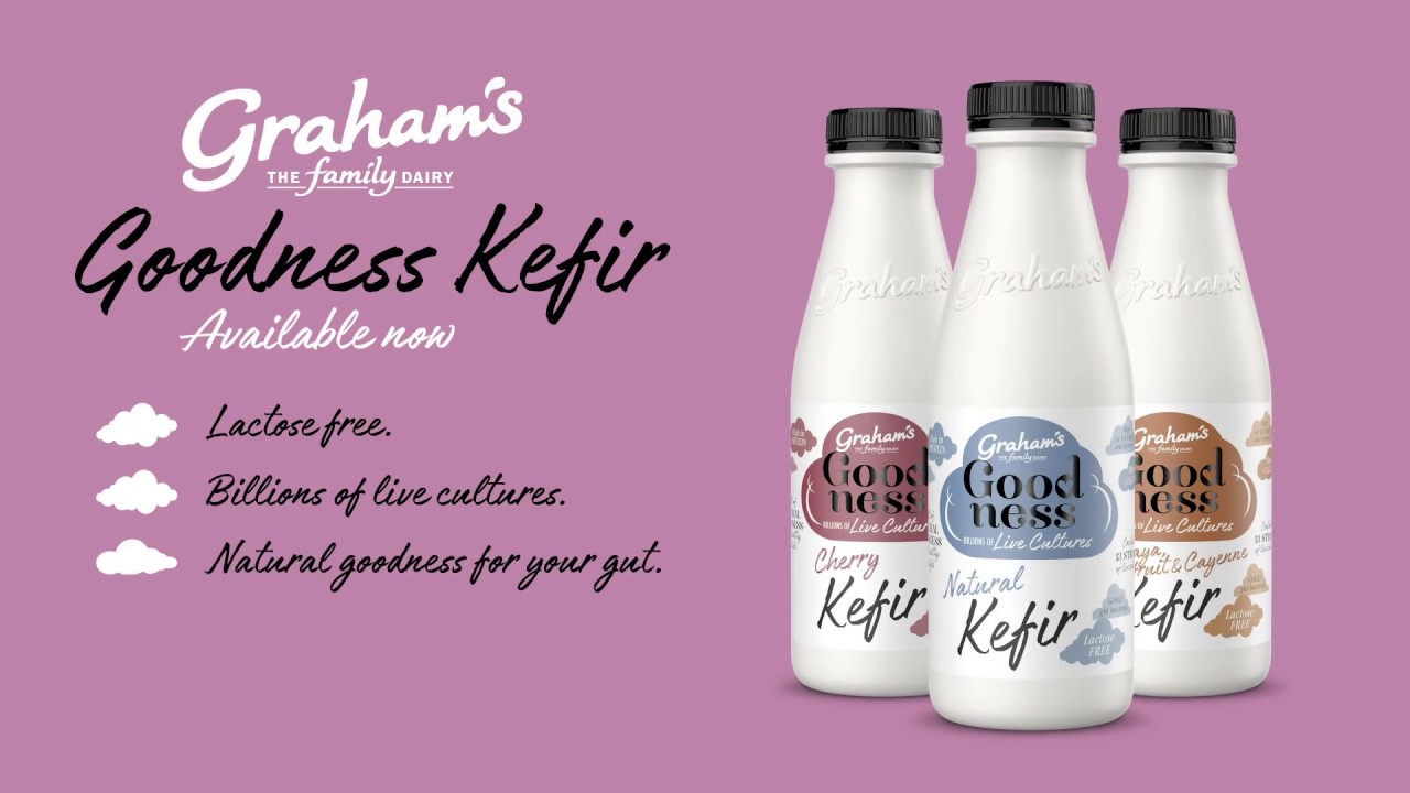 Graham's Raspberry Kefir Goodness Kefir from Graham's the Family Dairy - YouTube