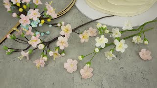 How To Make Cherry & Apple Blossom Wired Sugar Flowers With The Katy Sue Filler Flower Mould