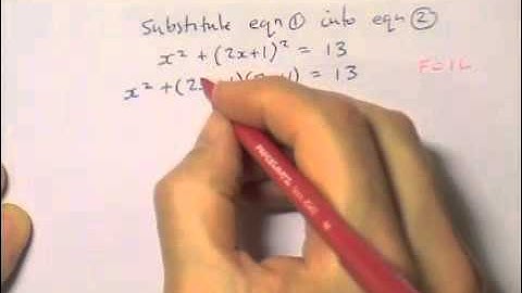 Simultaneous Equations (Quadratic)