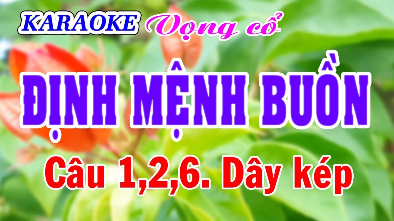 Karaoke _ Định Mệnh Buồn _ Dây Kép