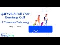 LE Travenues Technology Earnings Call for Q4FY26 & Full Year