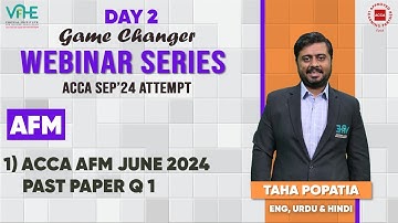 ACCA AFM Day 2 | Past Paper Question Jun