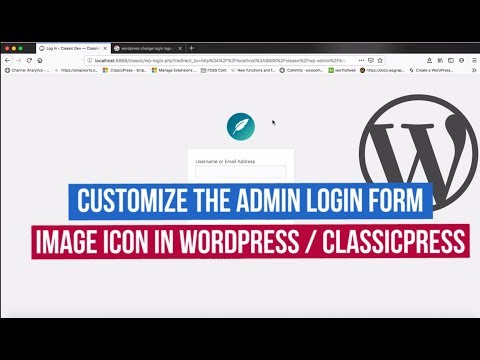 Customize WordPress or ClassicPress admin login form image icon